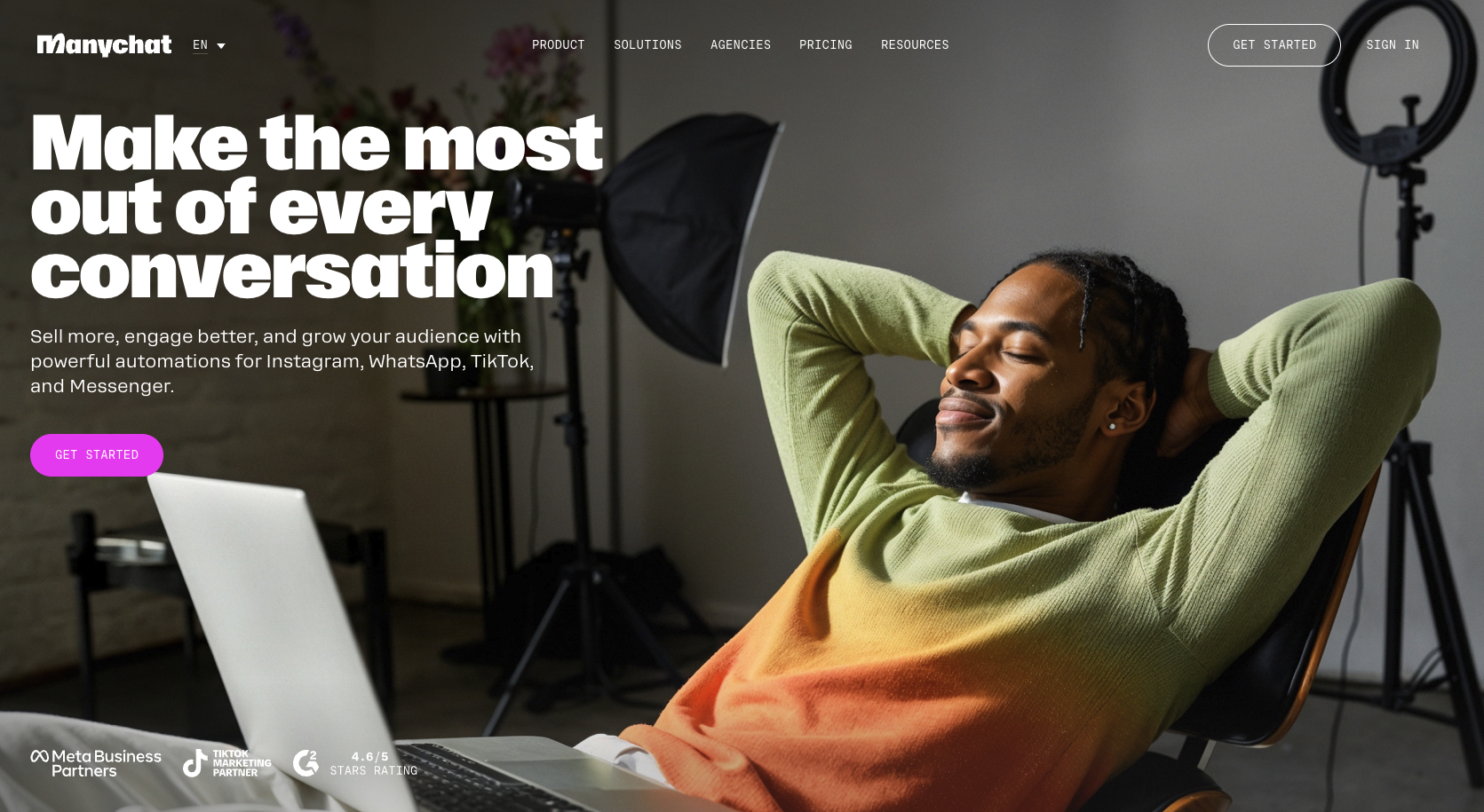 Manychat Landing Page