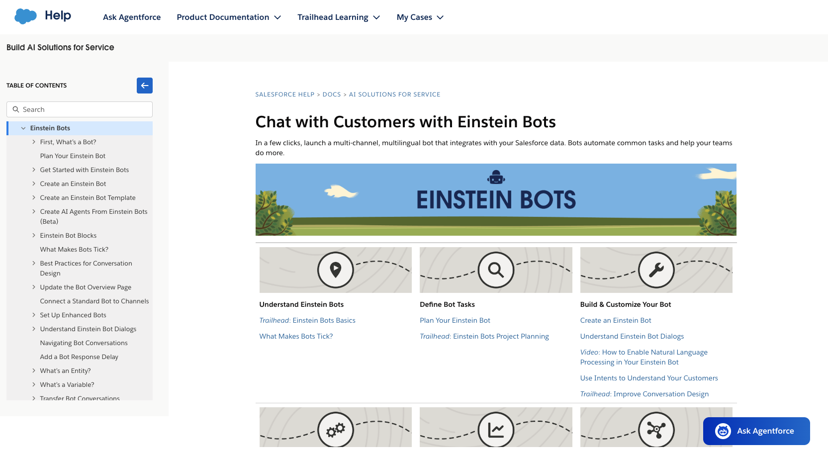 Chat with Customers with Einstein Bots on Salesforce Help Guide