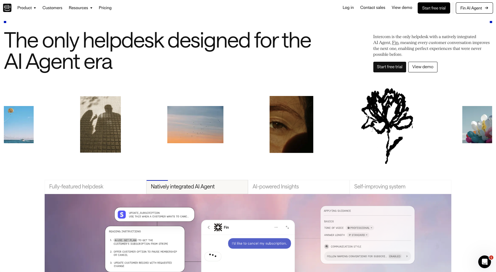 Intercom Landing Page