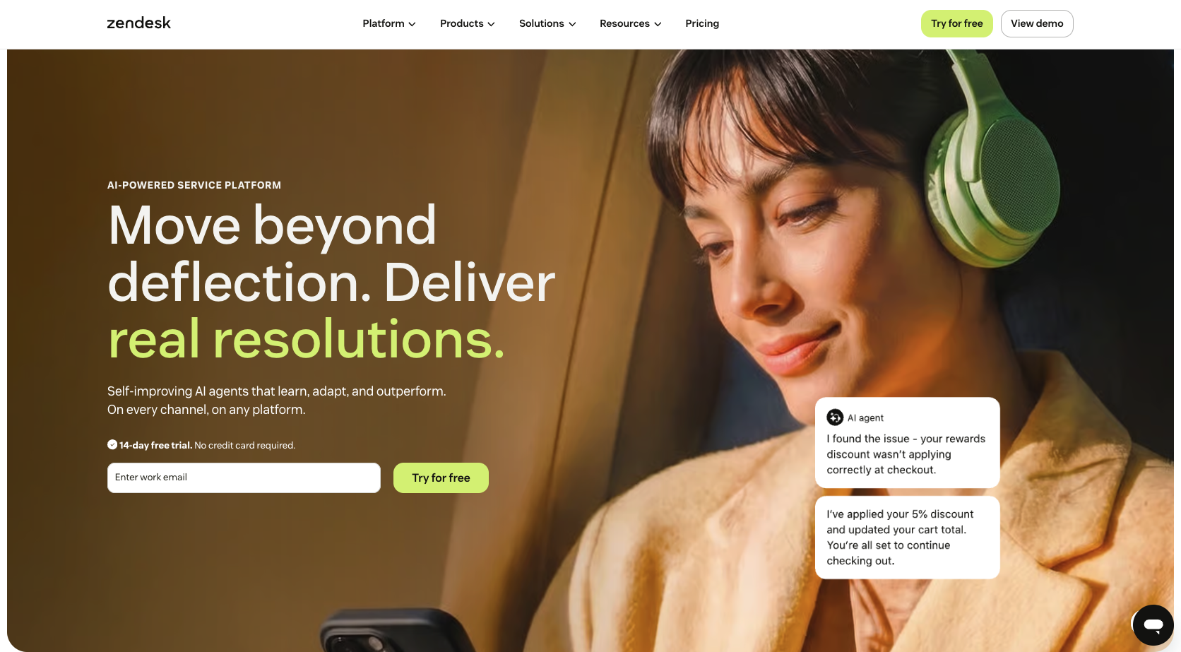 Zendesk Landing Page