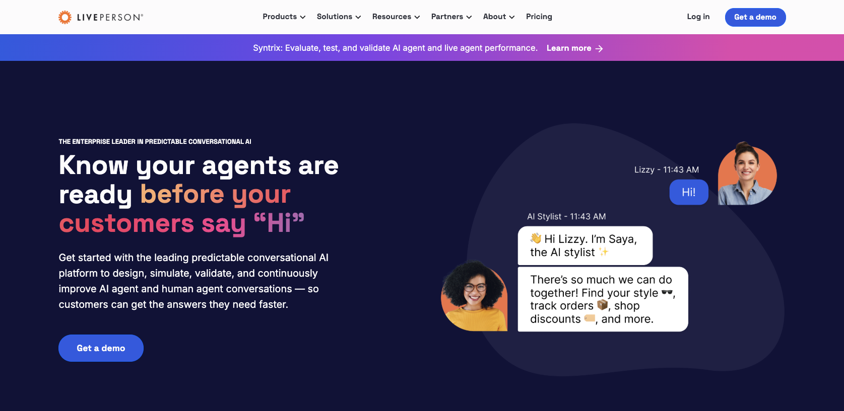 LivePerson Landing Page