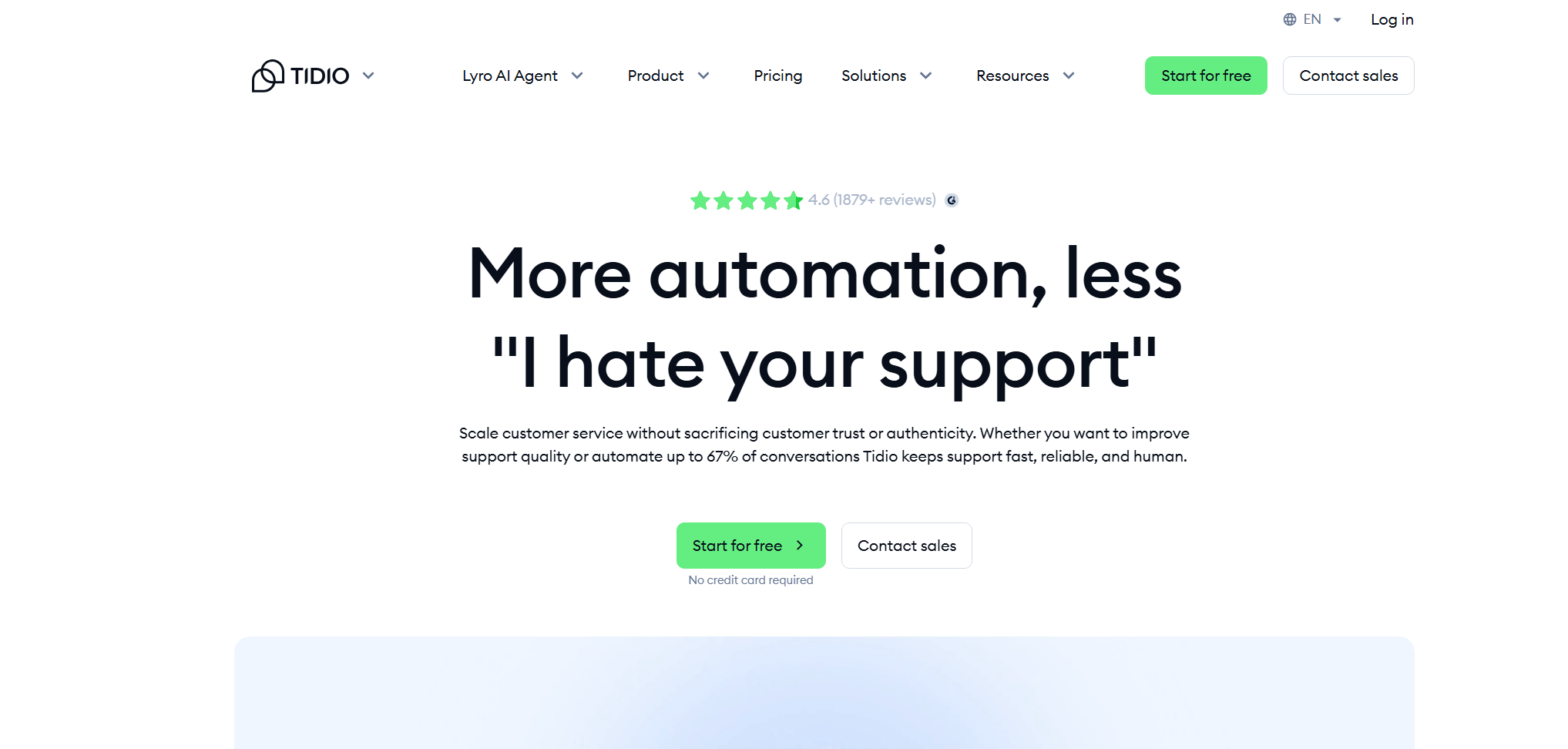 Tidio Landing Page