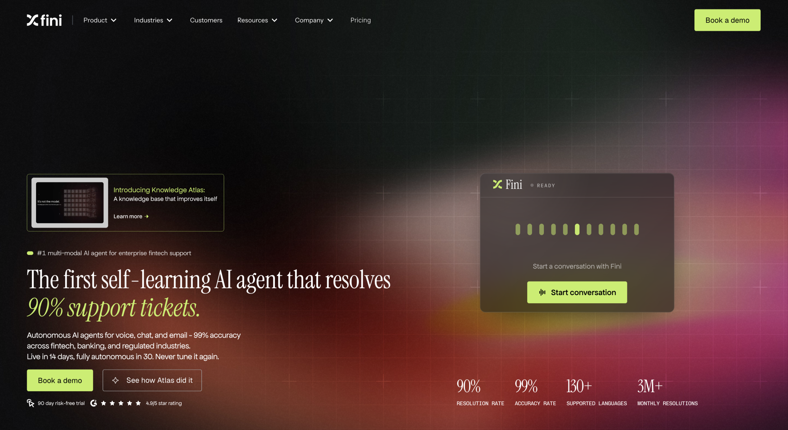 Fini AI Landing Page