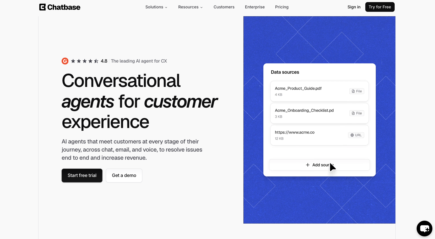 Chatbase Landing Page