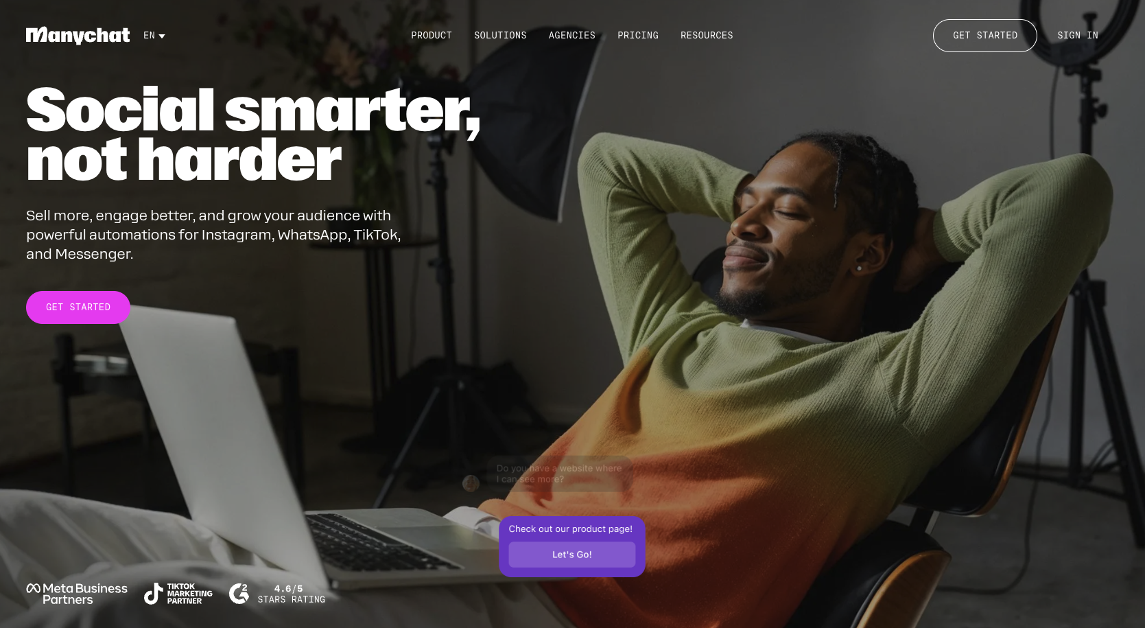 Manychat Landing Page