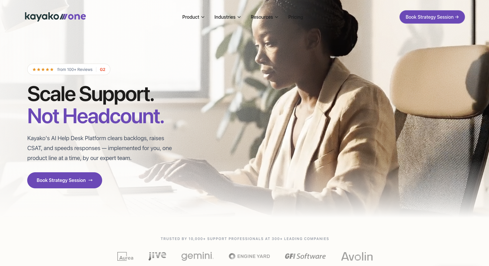 Kayako Landing Page