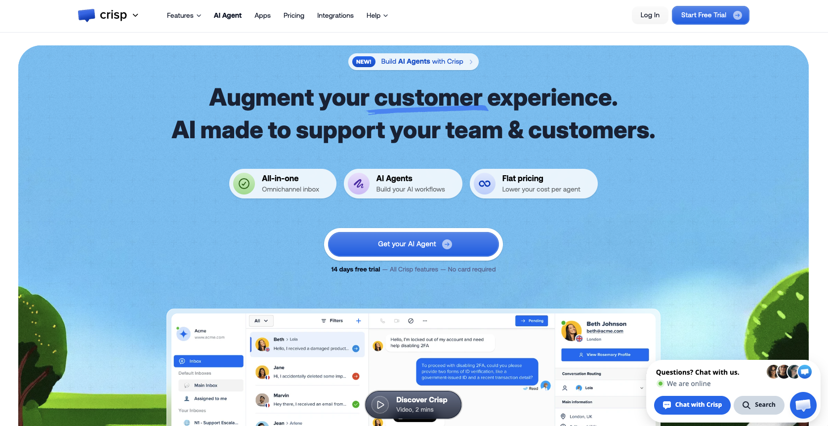 Crisp Landing Page
