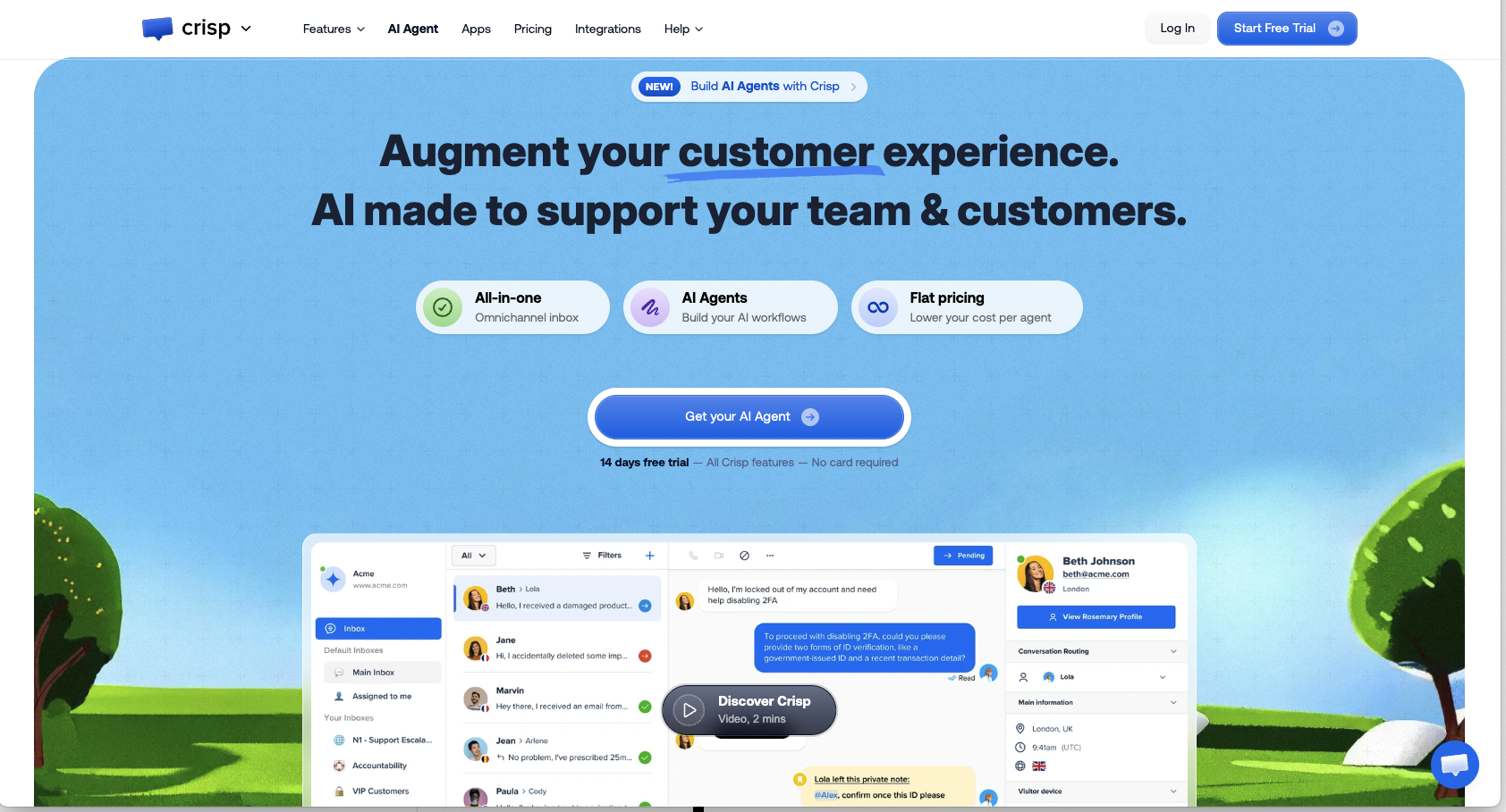 Crisp Landing Page