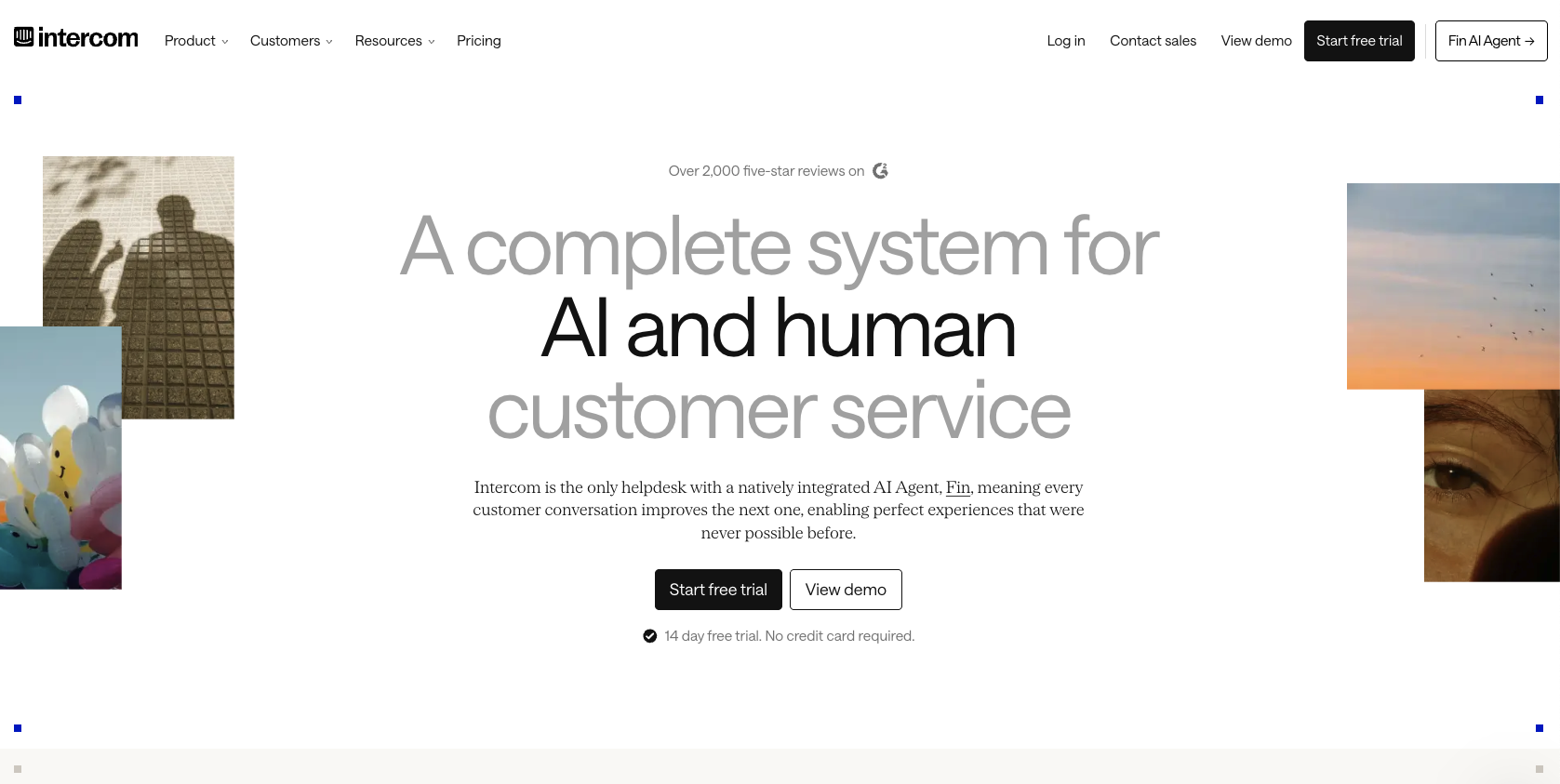 Intercom Landing Page