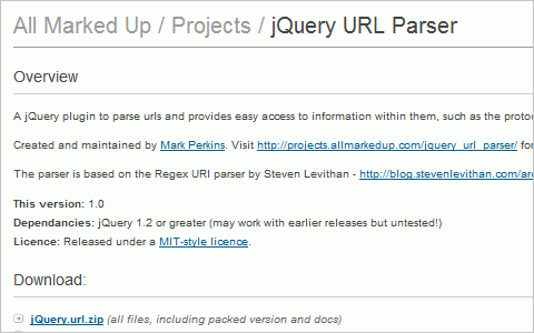 All Marked Up / Projects / jQuery URL Parser