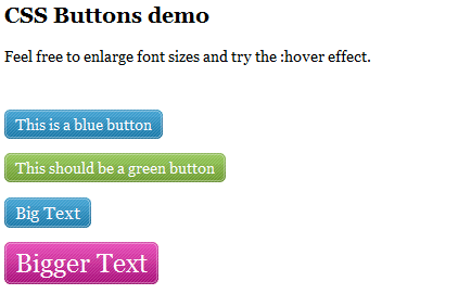 Scalable CSS Buttons Using PNG And Background Colors