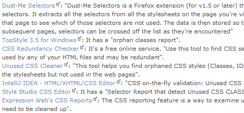 Detecting unused CSS selectors