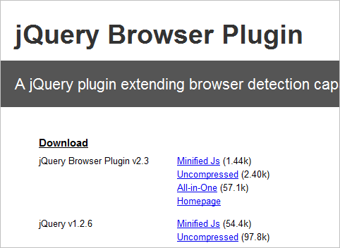 jQuery Browser Plugin