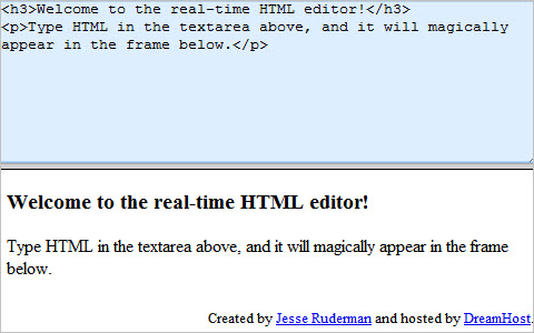 Real-time HTML Editor