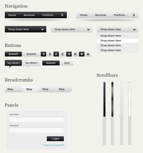 Uikit14 in 20 Free Top Shelf UI Kits for Web Designers