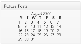 Future Posts Calendar