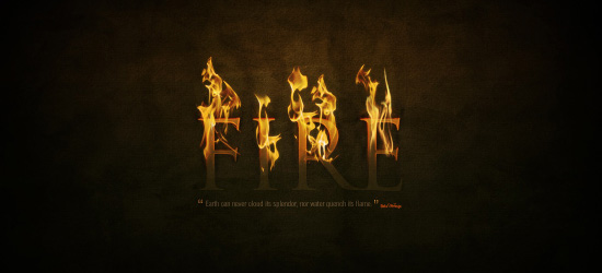 Dramatic Text on Fire Effect in Photoshop