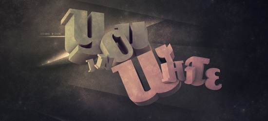 You in White Typography