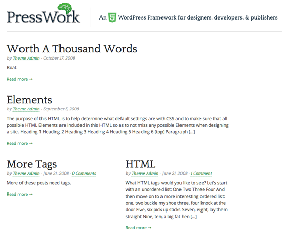 PressWork WordPress Theme