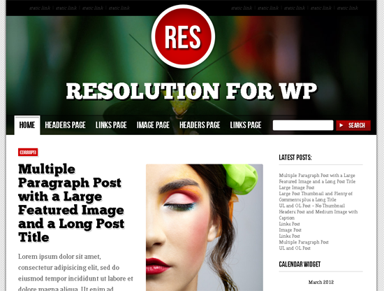 Resolution WordPress Theme