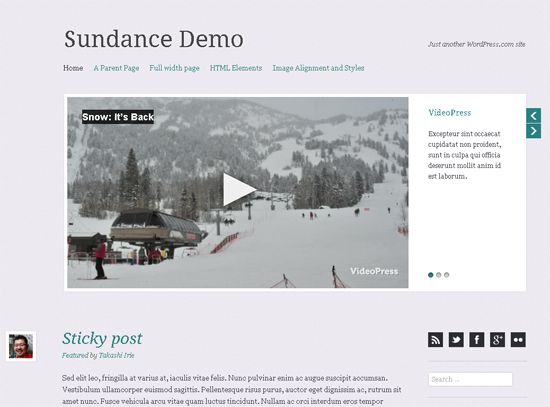 Sundance WordPress Theme
