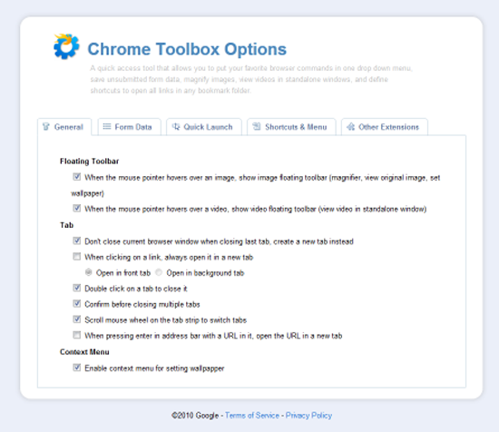 Chrome Toolbox
