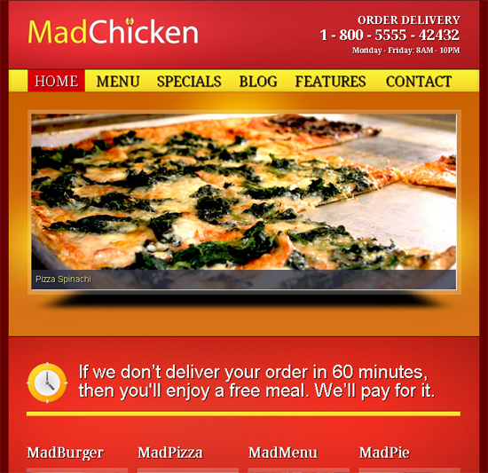 Mad Chicken Joomla Template