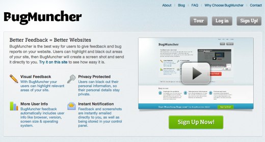 bugmuncher feedback tab for websites