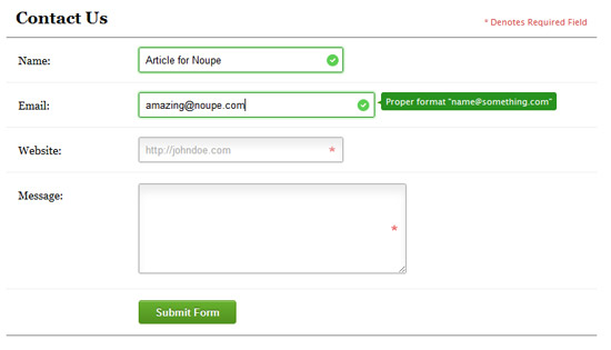 CSS3 forms with HTML5 validation