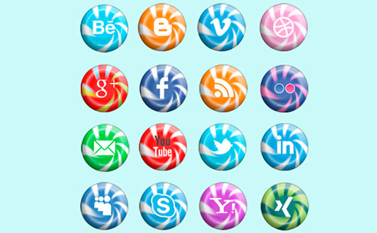 Candy Social Media Icons 