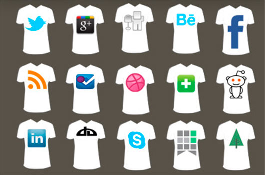 T-Shirt Social Media Icons 