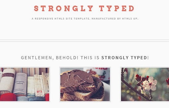 strongly typed a responsive html5 site template