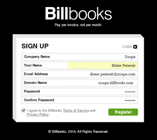 billbooks-account-creation