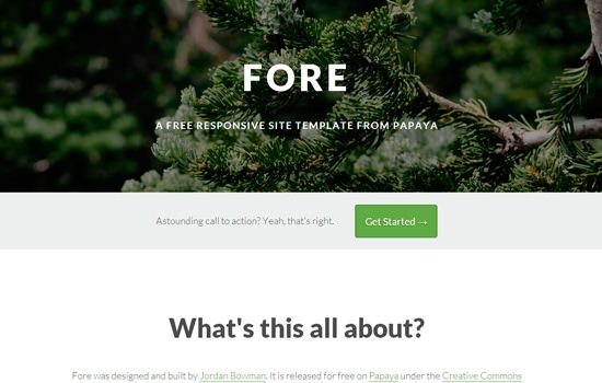 Fore HTML template