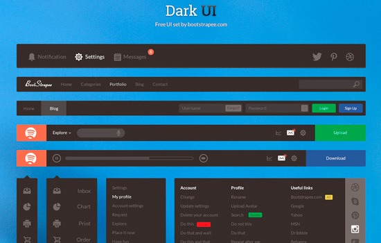 Bootstrapee Dark UI