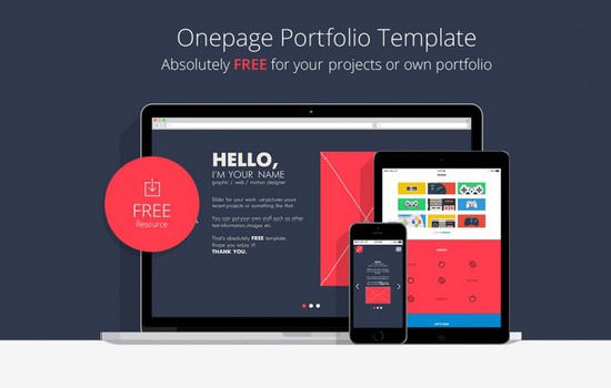 Onepage PSD template