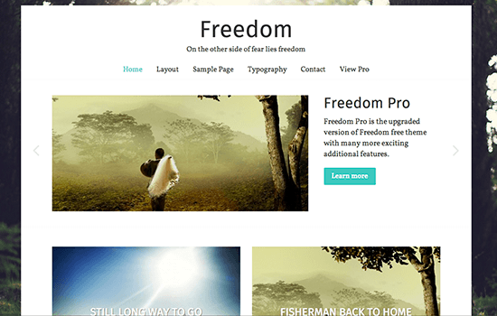 Freedom: Responsive Photo Blogging Theme
