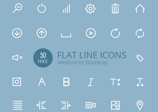 flat line icons