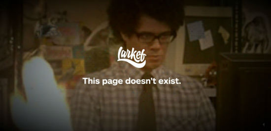 Die 404-Seite von Larkef