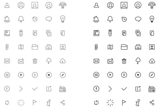 line style icons