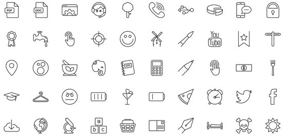outline icons