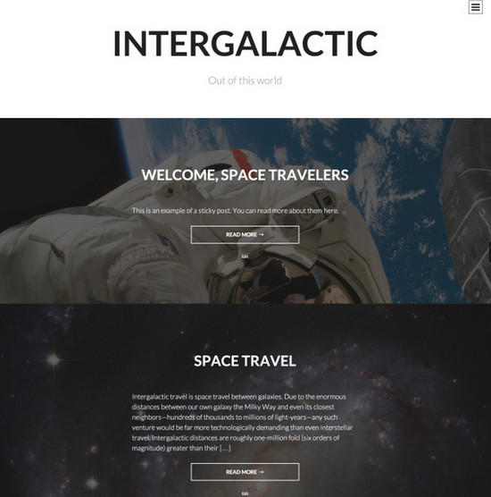 intergalactic theme