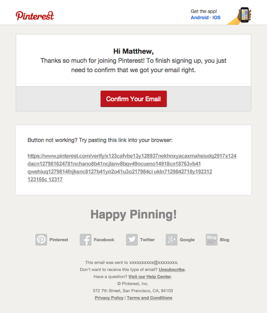 Email-Confirmation-from-Pinterest