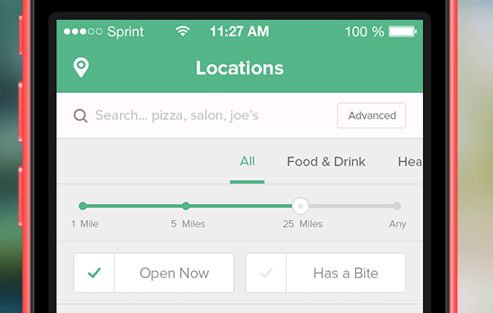 iOS Restaurant App PSD