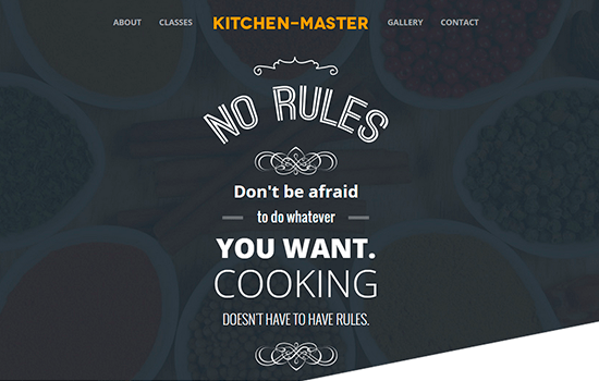 Kitchen Master: Flat Bootstrap Template