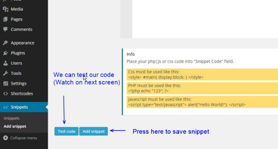Code Snippets Extended