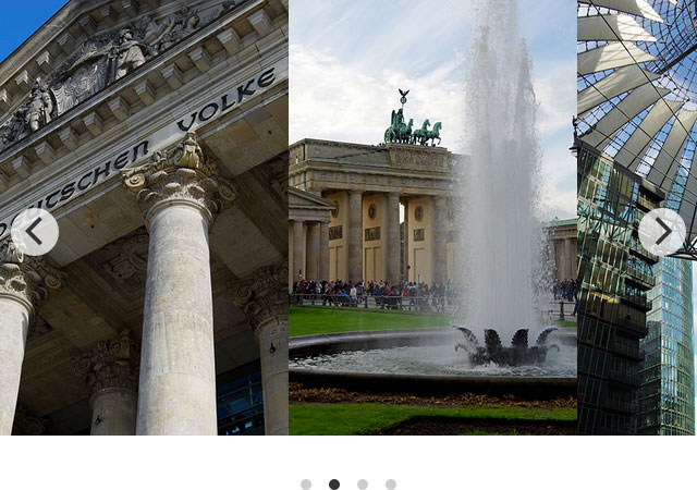 Gallery where the selected image is displayed left-aligned