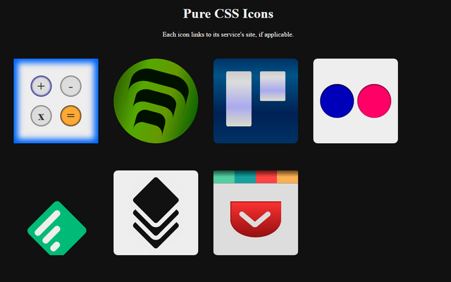 pure css icons 2