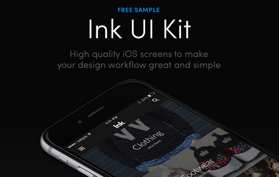 Ink: Sketch & PSD Mobile Web UI Kit