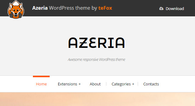 Azeria: Full-featured Blogging WordPress Theme